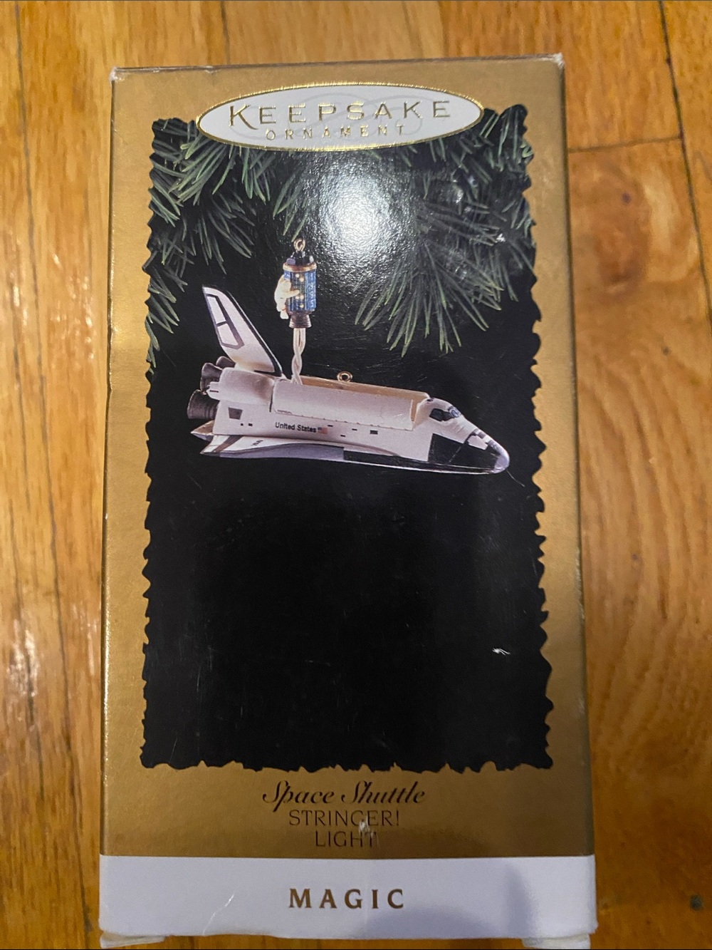 Hallmark Space Shuttle Ornament Stringer Light - White, Black